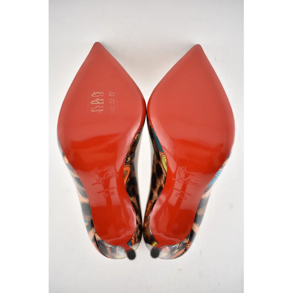 Christian Louboutin Pigalle Follies 100 Black Loubileo Leopard Heel Pump 35.5 - Picture 12 of 12
